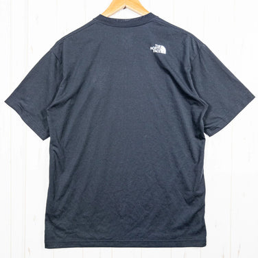 The North Face 男式中号黑色短袖三色渐变 T 恤，春夏，涤纶，圆领，汗衫，上衣，短袖 T 恤