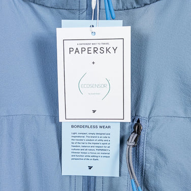 【Unisex M ブルー系】 Paper Sky Wear（ペーパースカイ ウェア） ウィンド シェル フーディー WIND SHELL HOODIE 73（Blue Gray） ナイロン ウェア トップス インナー シャツ フーディ 化繊 z00052193 7 - 【公式】2ndGEAR（セカンドギア）Webショップ【登山用品・アウトドア用品専門 買取販売店】