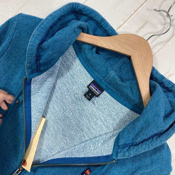 【Women's M ブルー系】 2017 Patagonia ( パタゴニア ) ボードショーツ ラベル ライトウェイト フルジップ フーディ Board Short Label Lightweight Full-Zip Hoody オーガニックコットン ウェア ト