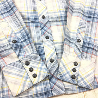 【Women's S ブルー系】Patagonia ( パタゴニア ) ウィメンズ ロングスリーブ ウエスタン スナップ シャツ W Long-Sleeved Western Snap Shirt 53350 International Women's 化繊 ロングスリーブシャツ インナー シャツ トップス ウェア - 【公式】2ndGEAR（セカンドギア）Webショップ【登山用品・アウトドア用品専門 買取販売店】
