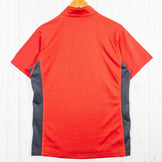 Montbell 酷炫半袖拉链衬衫，男款，L码，红色。涤纶，短袖衬衫，合成纤维。产品编号：z00053000。