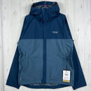 【Women's L ブルー系】 Rab ( ラブ ) ダウンポア エコ ジャケット Downpour Eco Jacket QWG-82 TEMPEST BLUE/ORION BLUE z00056115 TEMPEST BLUE/ORION BLUE レインシェル-1