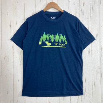 【Men's M ネイビー系】 Foxfire ( フォックスファイヤー ) Cシールド ディア T S/S C-SHIELD Deer Tee S/S ポリエステル ウェア トップス インナー シャツ ショートスリーブシャツ 化繊 z00060254  化繊 ショ