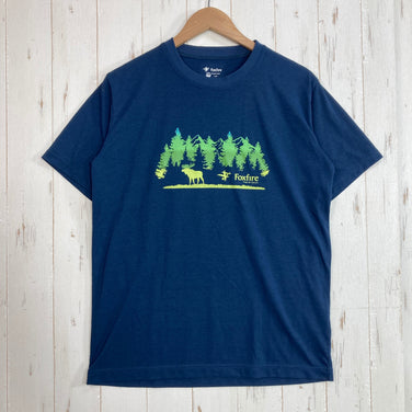 【Men's M ネイビー系】 Foxfire ( フォックスファイヤー ) Cシールド ディア T S/S C-SHIELD Deer Tee S/S ポリエステル ウェア トップス インナー シャツ ショートスリーブシャツ 化繊 z00060254  化繊 ショ