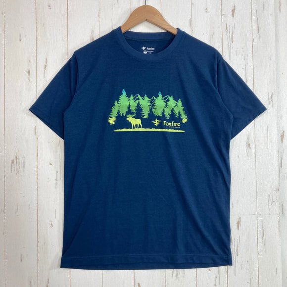 【Men's M ネイビー系】 Foxfire ( フォックスファイヤー ) Cシールド ディア T S/S C-SHIELD Deer Tee S/S ポリエステル ウェア トップス インナー シャツ ショートスリーブシャツ 化繊 z00060254  化繊 ショ