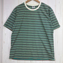 【Men's L グリーン系】 Bring ( ブリング ) ドライコットニー マルチボーダー ティーシャツ DRYCOTTONY MULTI BORDER T-SHIRT ポリエステル ウェア トップス インナー シャツ ショートスリーブTシャツ クルーネック 化-1
