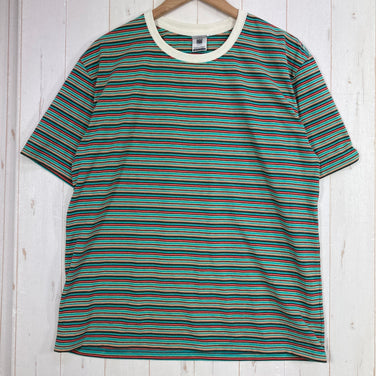 【Men's L グリーン系】 Bring ( ブリング ) ドライコットニー マルチボーダー ティーシャツ DRYCOTTONY MULTI BORDER T-SHIRT ポリエステル ウェア トップス インナー シャツ ショートスリーブTシャツ クルーネック 化