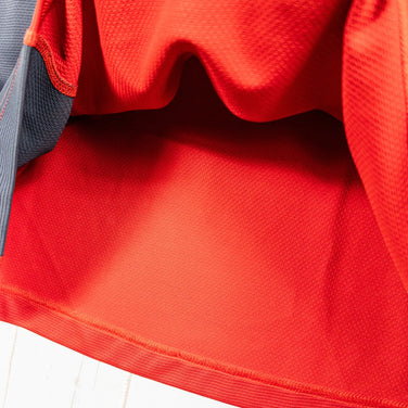 Montbell 酷炫半袖拉链衬衫，男款，L码，红色。涤纶，短袖衬衫，合成纤维。产品编号：z00053000。