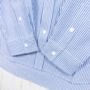 【Men's S ブルー系】 Ridge Mountain Gear ( リッジマウンテンギア ) ベーシック ロングスリーブ シャツ ストライプ Basic Long Sleeve Shirt Stripe Blue x White ポリエステル ウェア トップ - 【公式】2ndGEAR（セカンドギア）Webショップ【登山用品・アウトドア用品専門 買取販売店】