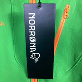 Norrona Svalbard Flex 1 夹克，男款中号，绿色。尼龙软壳外套。产品编号：z00052973。