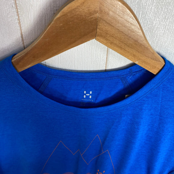 【Men's S ブルー系】 Haglofs ( ホグロフス ) ソーン ショートスリーブ ティー THORN SS TEE ポリエステル ウェア トップス インナー シャツ ショートスリーブTシャツ クルーネック 化繊 z00056214  化繊 ショートスリー