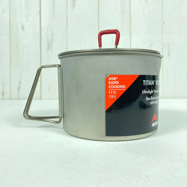 One Size Silver MSR Titanium Kettle 850ml (Discontinued Model, Hard to Find) Titanium Cookware Kettle (z00054250)