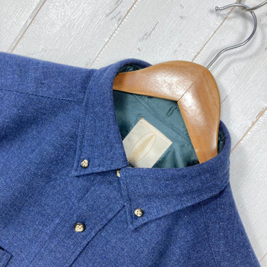 【Men's M ネイビー系】 Foxfire ( フォックスファイヤー ) ロングスリーブ ウールシャツ Long Sleeve Wool Shirt ウール混 日本製 ウール ウェア トップス インナー シャツ ロングスリーブシャツ ウール z00060428