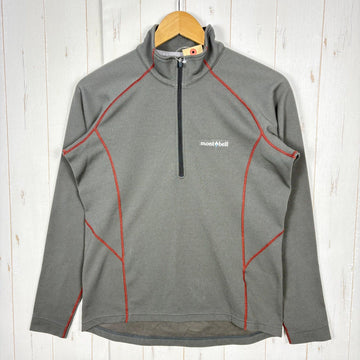 【Men's S グレー系】 Montbell ( モンベル ) ウイックロン ZEOサーマル ロングスリーブジップシャツ Wickron ZEO Thermal Long Sleeve Zip Shirt ポリエステル ウェア トップス インナー シャツ ロング