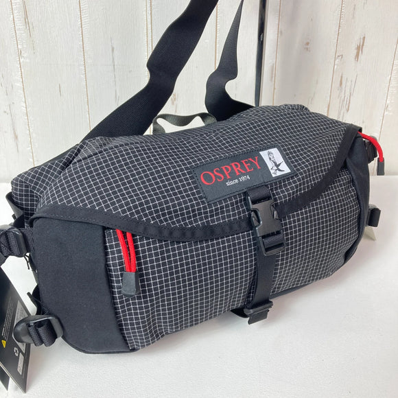 【OneSize ブラック系】 Osprey ( オスプレー ) ヘリテージ ウエストパック 8 Heritage Waist Pack 8 ブラックホワイトグリッド 生産終了モデル 入手困難 旧タグ 復刻モデル ナイロン バッグ ストレージ ウエストバッグ ヒップ