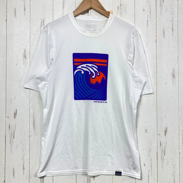 【Men's XS ホワイト系】 2017 Patagonia ( パタゴニア ) キャプリーン デイリー グラフィック Tシャツ Capilene Daily Graphic T Shirt ポリエステル ウェア トップス インナー シャツ ショートスリーブTシャツ