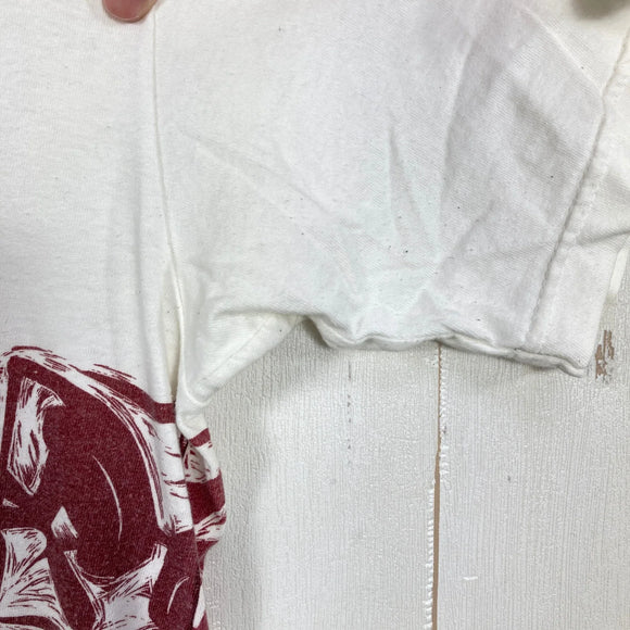 【Men's L ホワイト系】 1990s Patagonia ( パタゴニア ) カヤック プリント オーガニックコットン Tシャツ Kayak Print Organic Cotton T-Shirt 生産終了モデル 入手困難 黒タグ オーガニックコットン ウェ