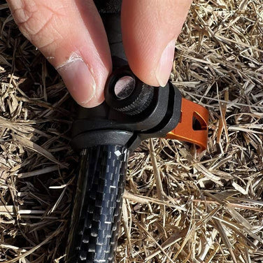 2ndGEAR 山地产品 Flex 折叠碳纤维登山杖（均码，黑色）- 一对（2 根杖）