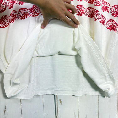 【Men's L ホワイト系】 1997 Patagonia ( パタゴニア ) オーガニックコットン ボタニカルプリントTシャツ Organic Cotton Botanical Print T-Shirt 生産終了モデル 入手困難 黒タグ オーガニックコットン