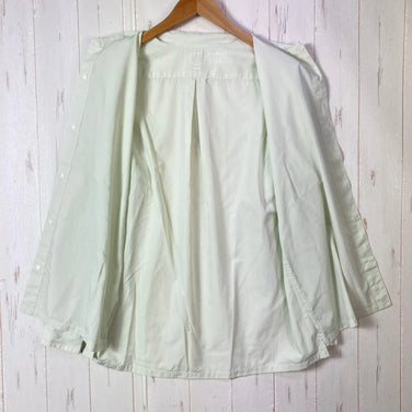 男女通用小号绿色 Yamatomichi 竹衬衫，涤纶，长袖，合成纤维，上衣，汗衫，z00053536