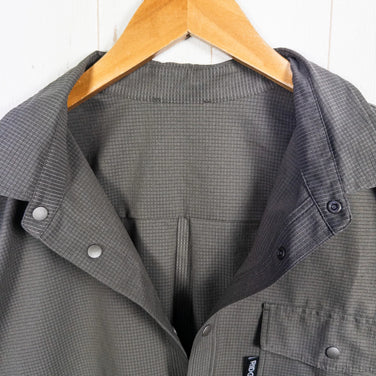 男式大号灰色 Ridge Mountain Gear 基本款长袖衬衫，涤纶，上衣，汗衫，合成纤维，z00052610