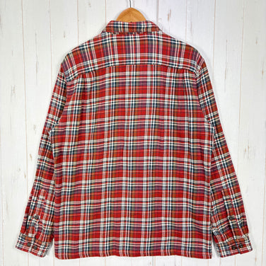 【Men's M レッド系】 2011 Patagonia ( パタゴニア ) ロングスリーブ フィヨルド フランネル シャツ Long-Sleeved Fjord Flannel Shirt CYO オーガニックコットン100% 厚手フランネル オーガニックコッ