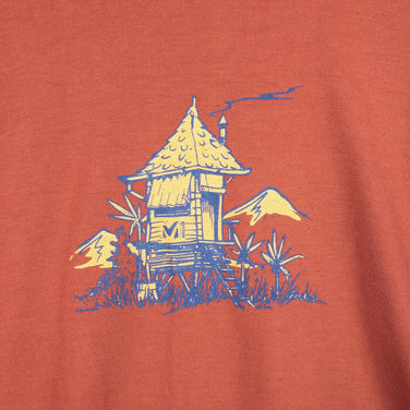 【Men's S オレンジ系】 Millet ( ミレー ) アドベンチャー ハウス Tシャツ Adventure House TShirt ポリエステル MIV01936 Men's ショートスリーブTシャツ クルーネック インナー シャツ トップス ウェア - 【公式】2ndGEAR（セカンドギア）Webショップ【登山用品・アウトドア用品専門 買取販売店】