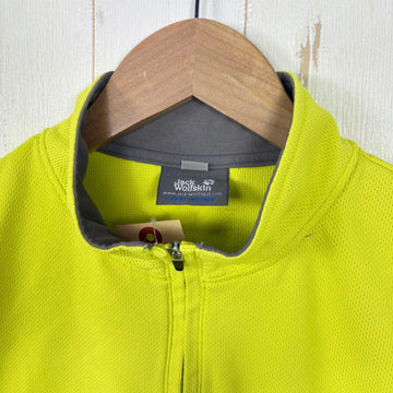 【Men's M イエロー系】 Jackwolfskin ( ジャックウルフスキン ) ファストモーション ハーフジップメッシュシャツ ポリエステル ウェア トップス インナー シャツ ショートスリーブシャツ 化繊 z00054699  化繊 ショートスリーブシャツ - 0