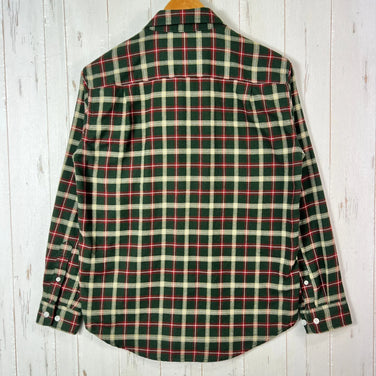 Men's Small Green The North Face Flannel Check Shirt, Polyester, Long Sleeve, Synthetic, Tops, Undershirt, z00053537