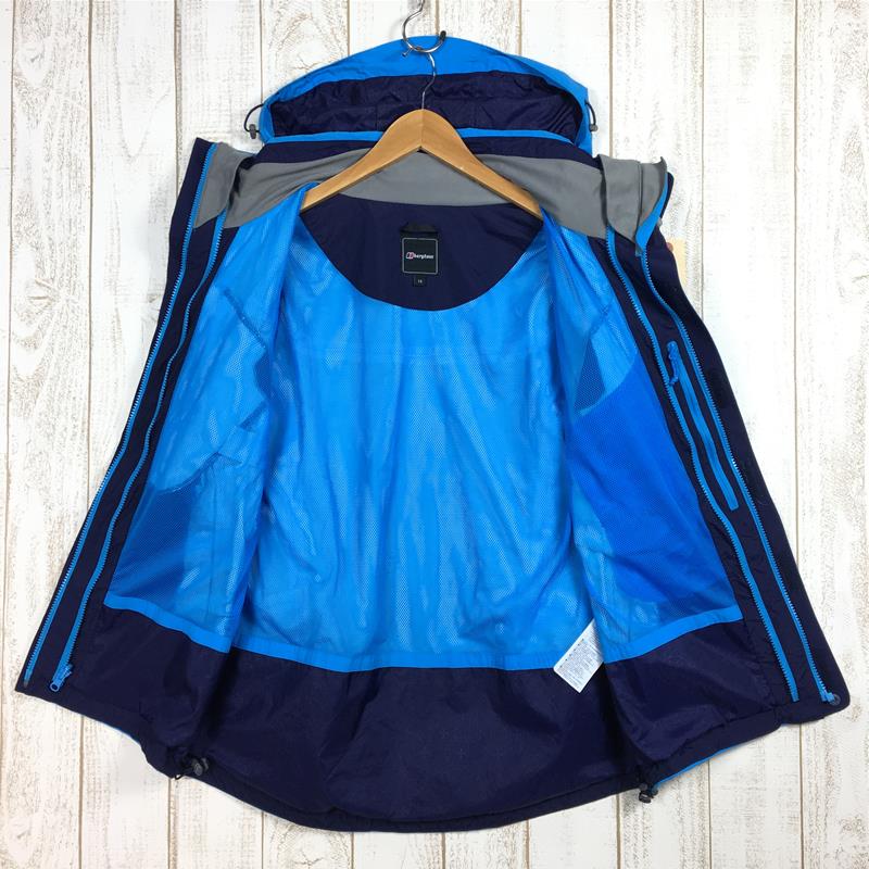 【Women's 12 ブルー系】 Berghaus ( バーグハウス ) ゴアテックス ハードシェル ジャケット Goretex Hardshell Jacket フーディ フード着脱可能 21380 International Women's  ハードシェル アウタ