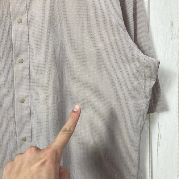 【Unisex M ベージュ系】 Nruc ( ヌルク ) ギャスパー エア シャツ GASPER Air SHIRT Beige TORAY Dot Air / 2WAYストレッチ / 速乾 ポリエステル ウェア トップス インナー シャツ ショートスリーブシャツ
