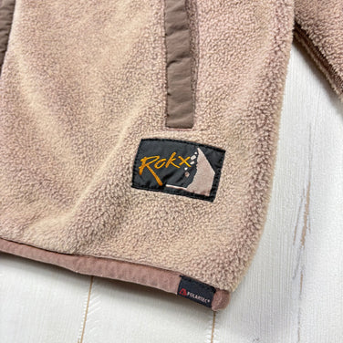 【Men's M カーキ系】 Rokx ( ロックス ) クラシック 200 フリース スナップ カーディガン WPD Classic 200 Fleece Snap Cardigan WPD RXMF224002 DARK KHAKI PIGMENT z0005