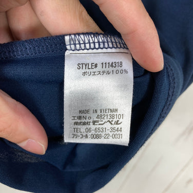 【Men's M ネイビー系】 Montbell ( モンベル ) WIC.T オホーツクの村 ポリエステル ウェア トップス インナー シャツ ショートスリーブTシャツ クルーネック 化繊 z00058898  化繊 ショートスリーブTシャツ クルーネック インナ
