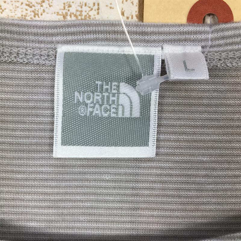 【Women's L グレー系】 The North Face ( ザ・ノースフェイス ) マイクロボーダー ポケット Tシャツ Micro Border Pocket T-Shirt Asian Women's  タイツ インナー シャツ トップス ウェア