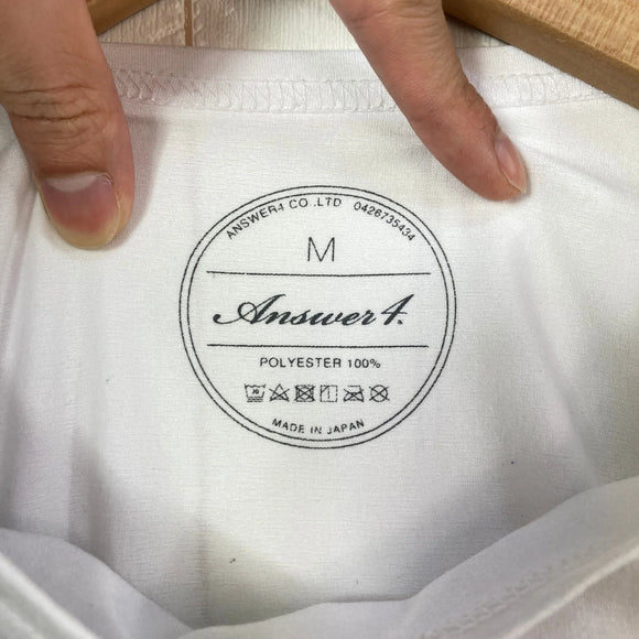 【Men's M ホワイト系】 Answer4 ( アンサーフォー ) ドクロウサギ刺繍 ロングスリーブティー 入手困難 ジェリー鵜飼デザイン ポリエステル ウェア トップス インナー シャツ ロングスリーブTシャツ クルーネック 化繊 z00057168  化繊