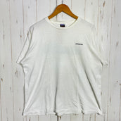 【Men's L ホワイト系】 1996 Patagonia ( パタゴニア ) ザ・フィッツロイ スカイライン ティー The Fitzroy Skyline Tee 生産終了モデル 入手困難 オーガニックコットン 黒タグ オーガニックコットン ウェア トップス