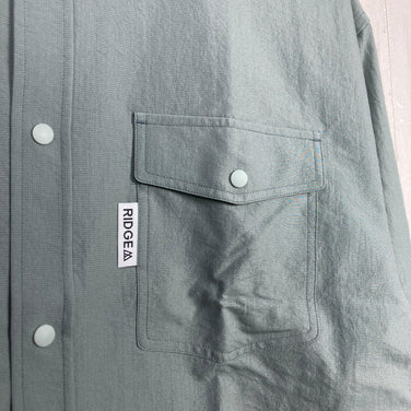 男式 XL Green Ridge Mountain Gear 基本款长袖衬衫，灰绿色，涤纶，上衣，内衣，长裤