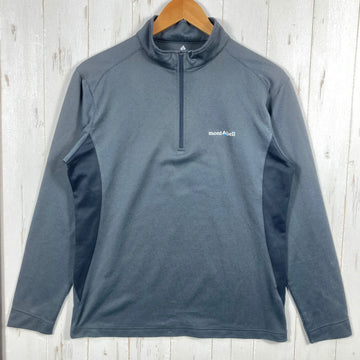 【Men's M グレー系】 Montbell ( モンベル ) ウイックロン ZEO ロングスリーブ ジップシャツ Wickron ZEO Long Sleeve Zip Shirt ポリエステル ウェア トップス インナー シャツ ロングスリーブシャツ 化繊