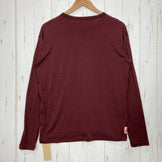 【Unisex M レッド系】 HERENESS（ヒアネス） スムース ウール ティーシャツ ロング スリーブ Smooth Wool T-Shirt Long Sleeve Deep Red メリノウール100% ウール ウェア トップス インナー シャツ ロング