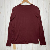【Unisex M レッド系】 HERENESS（ヒアネス） スムース ウール ティーシャツ ロング スリーブ Smooth Wool T-Shirt Long Sleeve Deep Red メリノウール100% ウール ウェア トップス インナー シャツ ロング