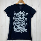 【Women's S ブラック系】 Answer4 ( アンサーフォー ) ランニングサックス! 01 Tshirt Running Sucks! 01 ティーシャツ ポリエステル ウェア トップス インナー シャツ ショートスリーブTシャツ クルーネック 化繊 z00