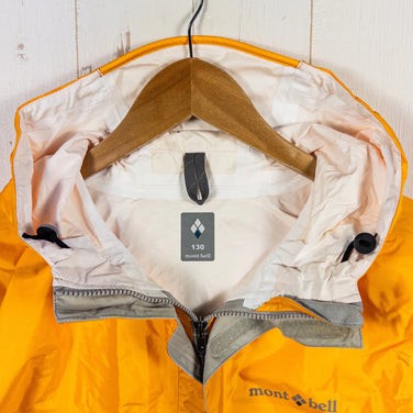 [Kid's Size 130 Orange] Montbell Crepper Nylon Rain Suit and Rain Shell Set (z00053208)