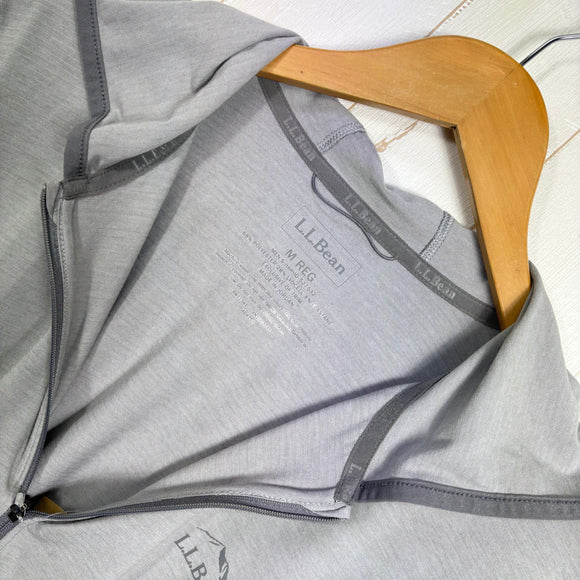 【Men's M グレー系】 Llbean ( エルエルビーン ) サンスマート クールプロ ハーフジップ フーディー SunSmart Coolpro Half-Zip Hoodie UPF50+ 吸汗速乾 防臭 ストレッチ ポリエステル ウェア トップス イン