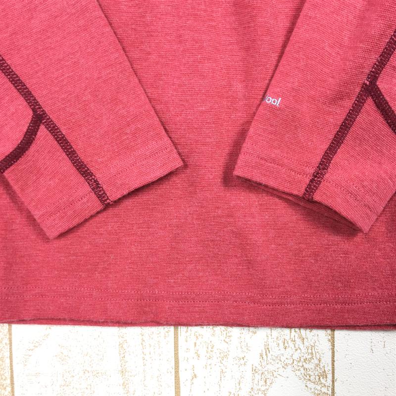 【Women's L レッド系】 Marmot ( マーモット ) クライムウール ミッドウェイト ロングスリーブ ジップネック シャツ Climb Wool Mw Long Sleeve Zipneck Shirts MJK-F3558W Asian Women's