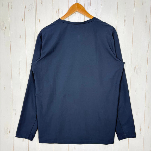 【Men's M ネイビー系】 Houdini ( フーディニ ) カバー クルー Cover Crew ポリエステル ウェア トップス インナー シャツ ロングスリーブTシャツ クルーネック 化繊 z00059686  化繊 ロングスリーブTシャツ クルーネック