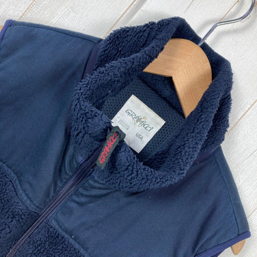 Men's Small Navy Gramicci Double Navy Boa Fleece Vest, Polyester, Z00054017.
