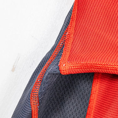 Montbell 酷炫半袖拉链衬衫，男款，L码，红色。涤纶，短袖衬衫，合成纤维。产品编号：z00053000。