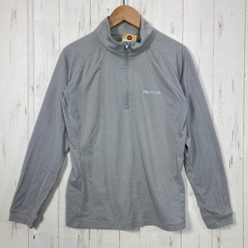 【Women's M グレー系】 Marmot ( マーモット ) クライム スキン ハーフジップ ロングスリーブ W's Climb Skin Half-Zip L/S 吸水速乾 UVカット UPF30 抗菌防臭 ポリエステル ウェア トップス インナー シャツ ロ