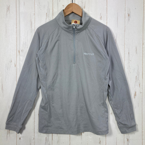 【Women's M グレー系】 Marmot ( マーモット ) クライム スキン ハーフジップ ロングスリーブ W's Climb Skin Half-Zip L/S 吸水速乾 UVカット UPF30 抗菌防臭 ポリエステル ウェア トップス インナー シャツ ロ