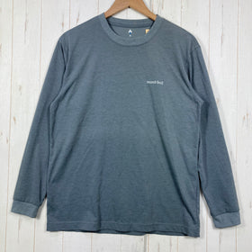 【Men's M グレー系】 Montbell ( モンベル ) WIC. ロングスリーブ T Wickron Long Sleeve T 吸汗速乾 通気性 UVカット ポリエステル ウェア トップス インナー シャツ ロングスリーブTシャツ クルーネック 化繊